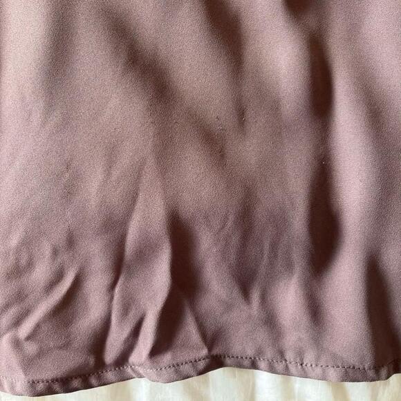 Short Sleeve Tunic with Johnny Collar Gray Purple XXS - Picture 11 of 11